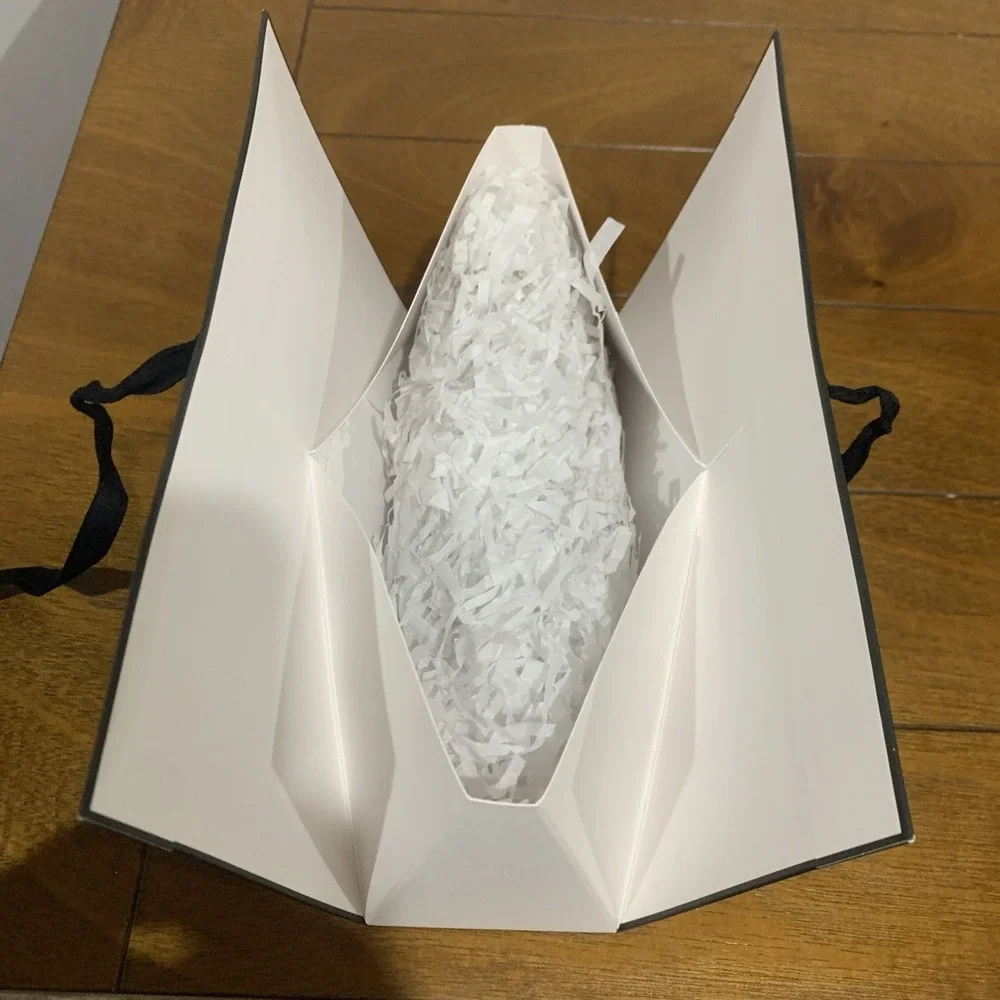 Chanel Small Gift Shopping Bag White Paper with Black Logo 5.5